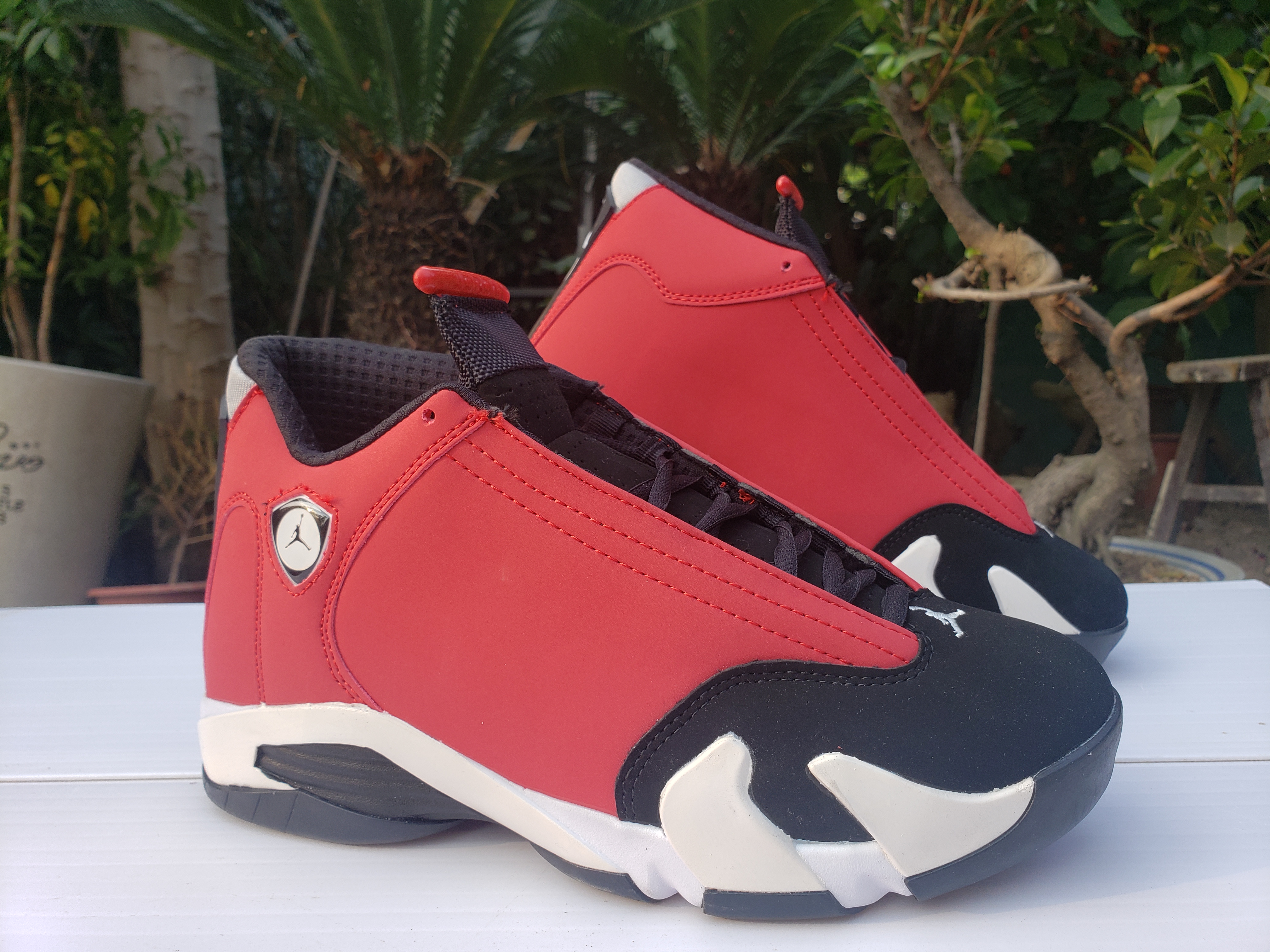 New Air Jordan 14 Retro Red Black White Shoes